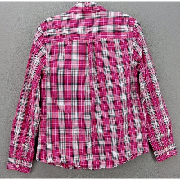 Vineyard Vines Plaid Popover Tunic Blouse Women's Size 6 Pink Plaid 1/2‎ Button - Picture 3 of 8